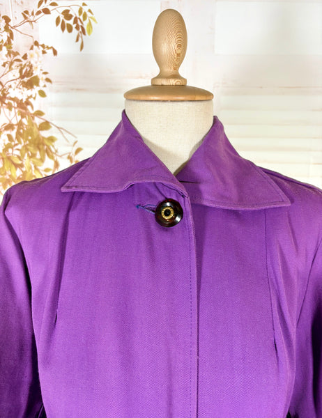 Exceptional Purple 1940s Swing Coat