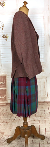 Super Rare Original 1940s Vintage Four Piece Kilt Suit In Ancient Lindsay Tartan By RW Forsyth