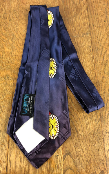 1940s Navy American Swing Tie with Red & Yellow Medallion Print – Washington Shirt Co.