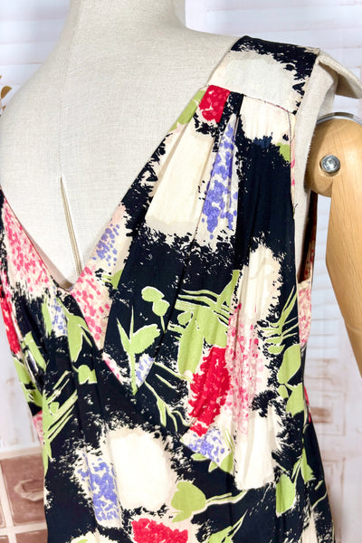 Incredible Late 1920s / Early 1930s Floral Silk Slip Dress