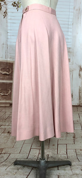 Amazing Original 1940s Vintage Blush Pink Summer Suit By Betty Rose