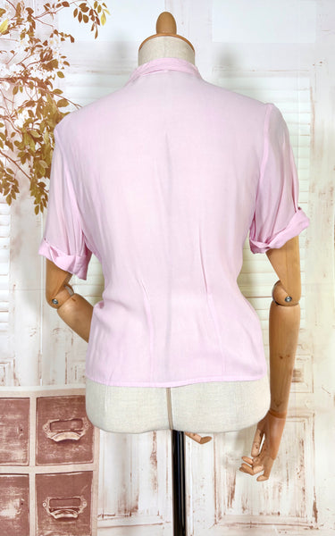 Lilac 1940s Pin Tuck Blouse By Bourne & Hollingsworth