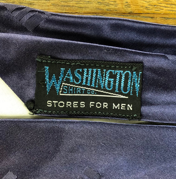 1940s Navy American Swing Tie with Red & Yellow Medallion Print – Washington Shirt Co.