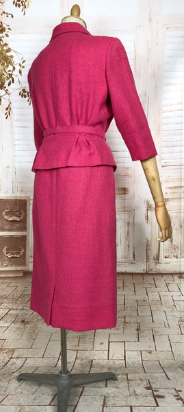 Fabulous Barbie Pink 1950s Skirt Suit By Adele California