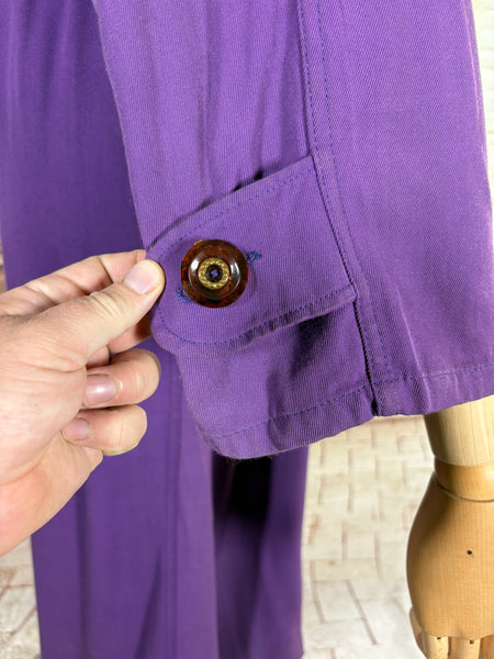 Exceptional Purple 1940s Swing Coat