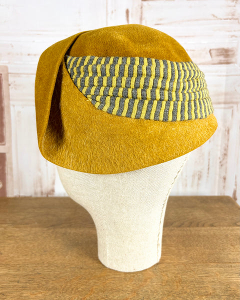 Rare Mustard Yellow Late 1920s / Early 1930s Hat