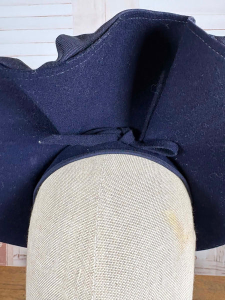 Fabulous Navy Blue 1940s Halo Hat