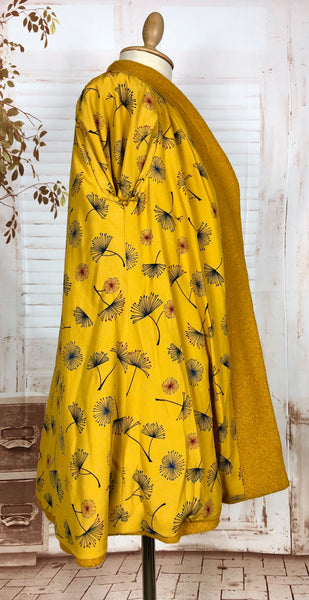 Incredible Mustard Yellow 1940s Short Swing Coat