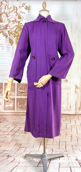 Exceptional Purple 1940s Swing Coat