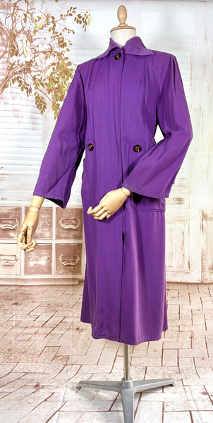 Exceptional Purple 1940s Swing Coat