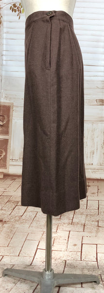 Gorgeous Milk Chocolate Brown 1940s Skirt Suit - Made in California
