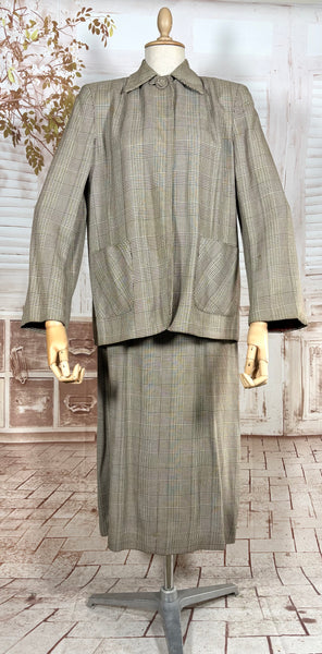 1940s Checked Swing Jacket Suit
