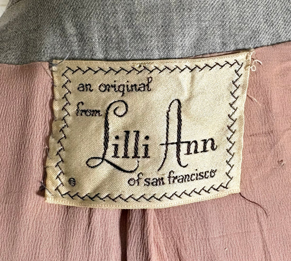 Fabulous Volup 1950s Grey Lilli Ann Blazer