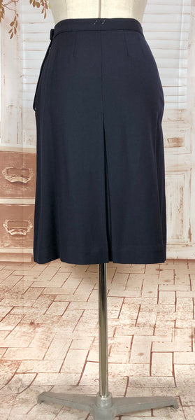 RESERVED FOR AUGGIE - Classic Navy Blue 1940s Suit With Dagger Collar