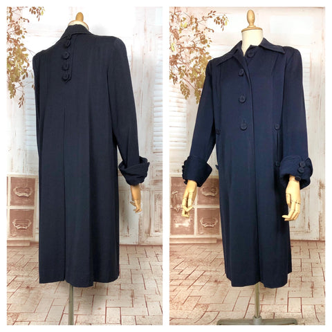 Black vintage swing coat best sale