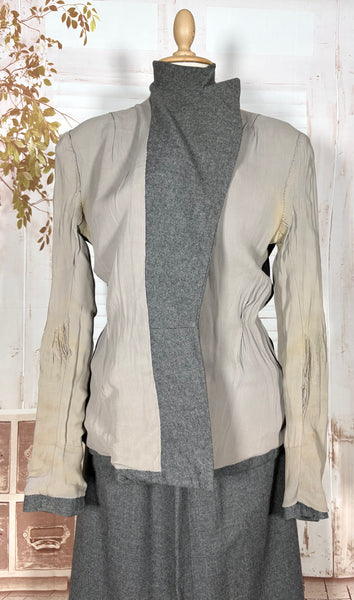 Fabulous Grey 1930s Double Breasted Skirt Suit