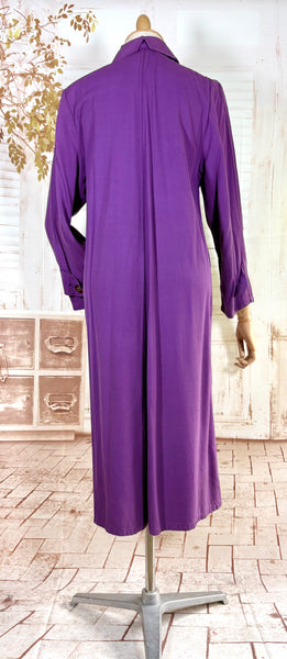 Exceptional Purple 1940s Swing Coat