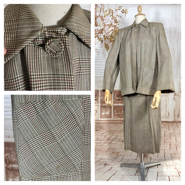 1940s Checked Swing Jacket Suit