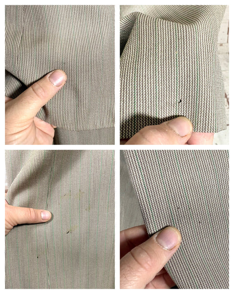 1940s Taupe Pinstripe Wool Skirt Suit – Spearpoint Collar Tailored Jacket