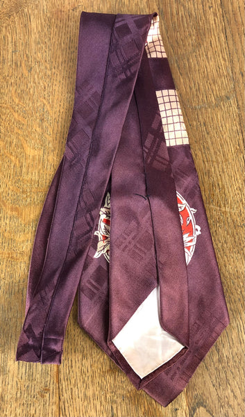 Original 1940s American Rayon Swing Tie Made In California