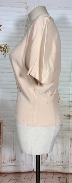 1940s Blush Pink Arrow Detail Blouse