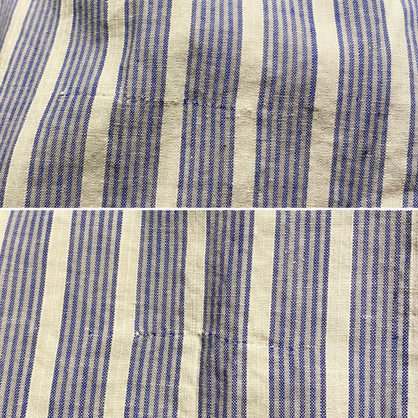 Wonderful Original 1940s Vintage Blue And White Striped Summer Blouse