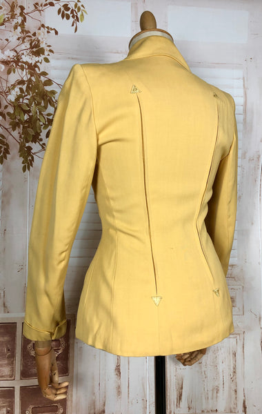 Exquisite 1940s Mustard Yellow Arrow Western Wear Blazer