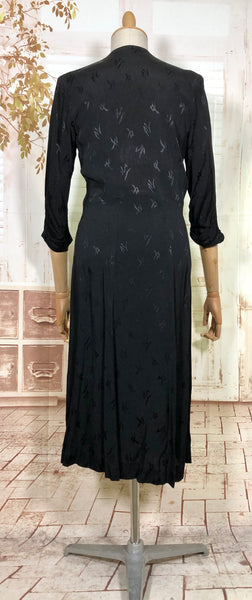Classic Early 1940s Black Cocktail Dress