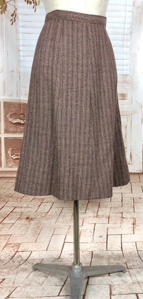 Beautiful 1940s Tweed Suit With V Pockets