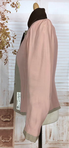 Rare 1950s Striped Lilli Ann Blazer In Earth Tones - Bladerunner Style