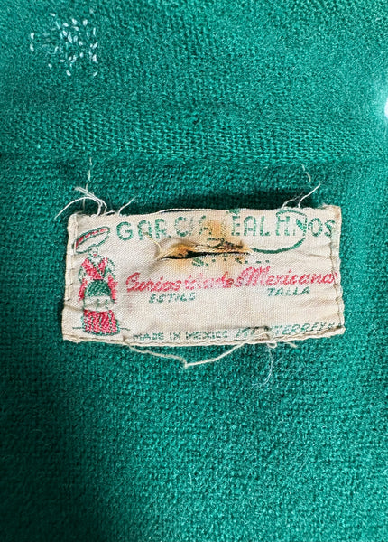 Amazing 1940s Green Mexican Tourist Jacket
