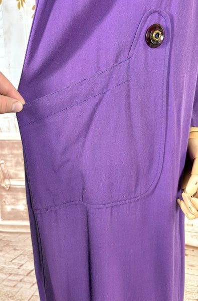 Exceptional Purple 1940s Swing Coat