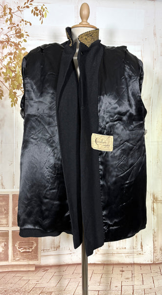 Exceptionally Rare 1940s Gold Lamé Embroidered Coat By Evalen