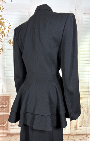 Exceptional Rare 1940s Black Label Lilli Ann Suit - Femme Fatale