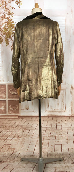 Incredible Original 1920s Antique Gold Lame Tunic
