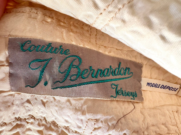 Unusual Late 1940s / Early 1950s Woven Hemp / Raffia Summer Skirt - French Couture