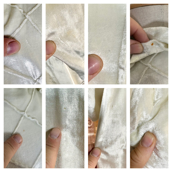 Exquisite Late 1920s / Early 1930s Off White Silk Velvet Opera Coat