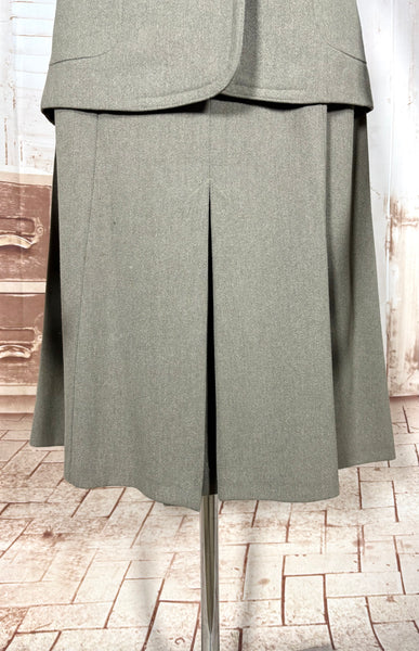Late 1930s to Early 1940s Warm Grey Wool Skirt Suit – Fields of Milwaukee