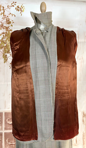 1940s Checked Swing Jacket Suit