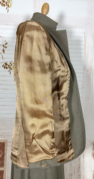 Late 1930s to Early 1940s Warm Grey Wool Skirt Suit – Fields of Milwaukee