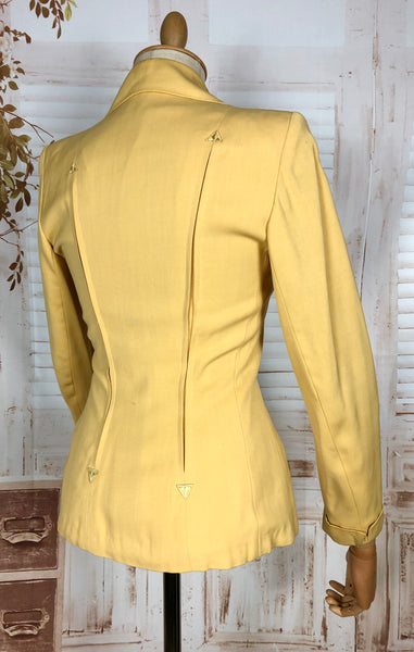 Exquisite 1940s Mustard Yellow Arrow Western Wear Blazer