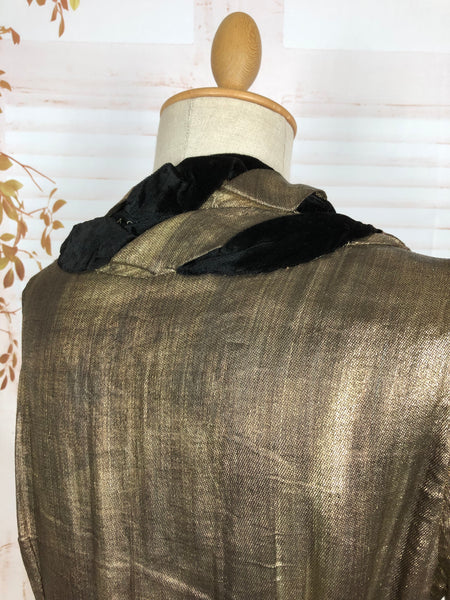 Incredible Original 1920s Antique Gold Lame Tunic