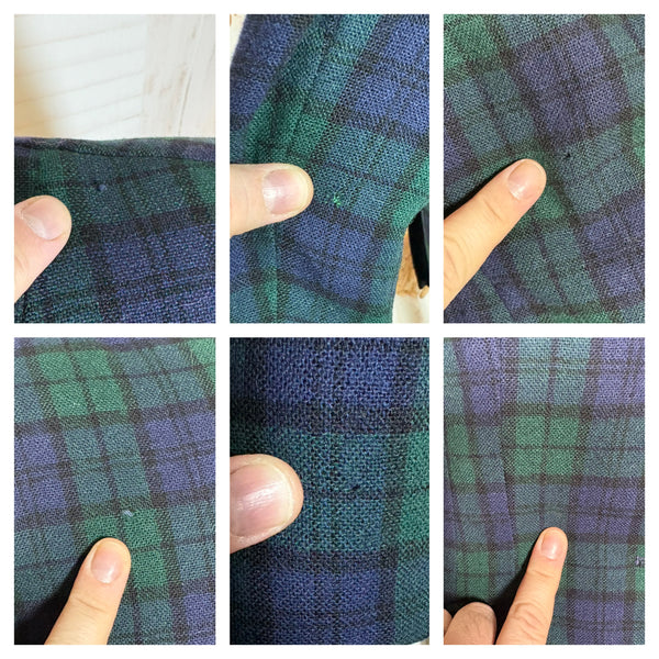 Green and Blue Tartan Plaid 1940s Blazer