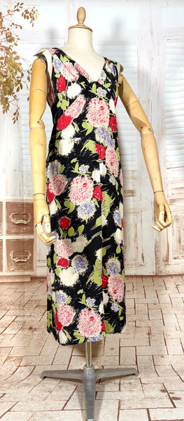 Incredible Late 1920s / Early 1930s Floral Silk Slip Dress