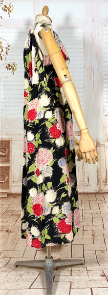 Incredible Late 1920s / Early 1930s Floral Silk Slip Dress