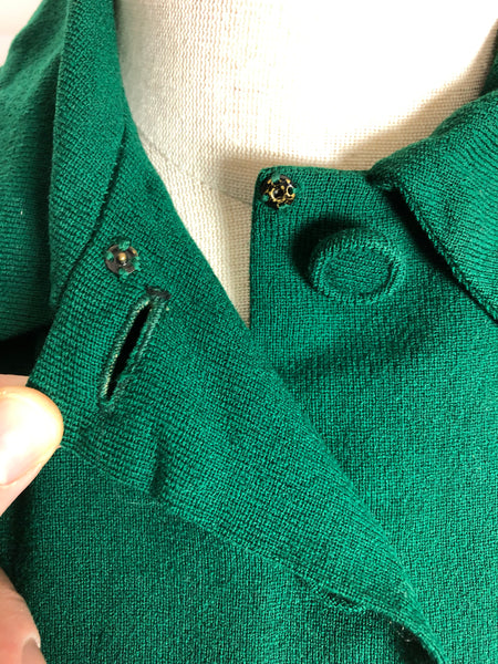 Stunning Original Late 1940s Vintage Forest Green New Look Suit