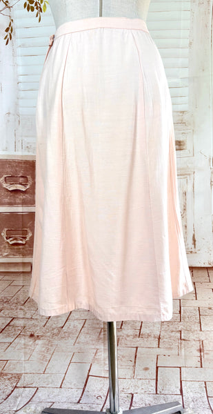 Exquisite Pale Pink Late 1930s / Early 1940s Summer Suit With Soutache Details