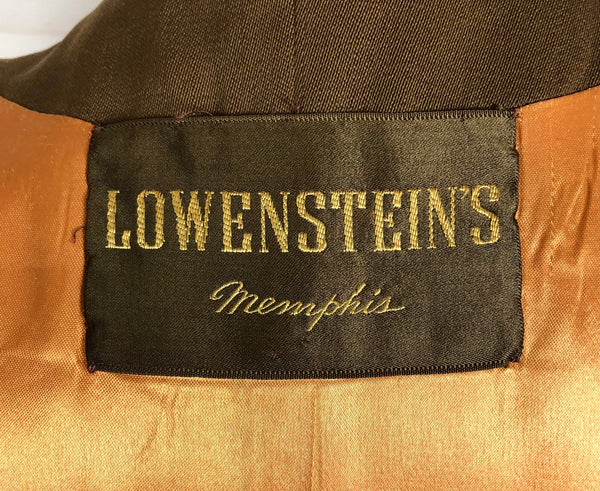 Wonderful 1940s Milk Chocolate Brown Gabardine Coat