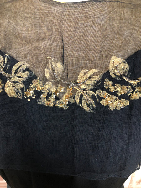 Exceptional Late 1930s / Early 1940s Caped Evening Dress