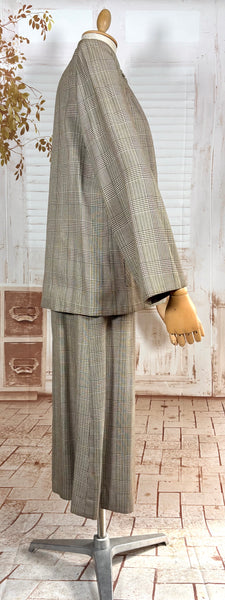 1940s Checked Swing Jacket Suit